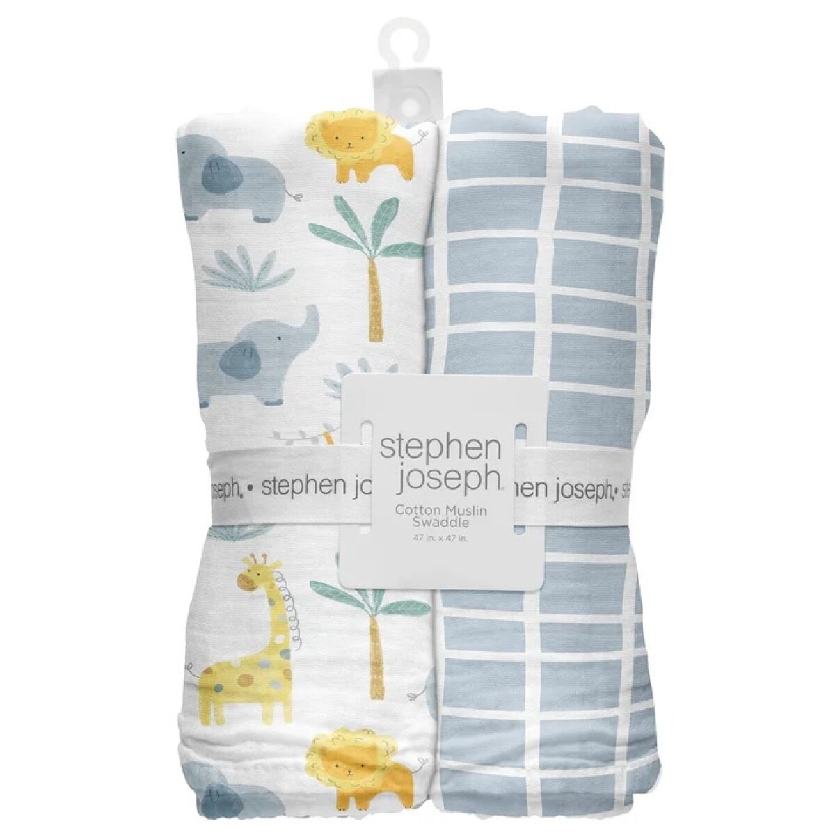 Set x2 sabanas muselina XL stephen joseph - elefante SKY 