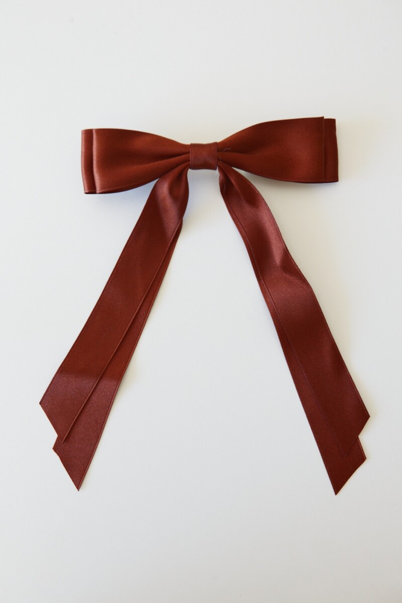 BROCHE SILKY BOW - BROWN 
