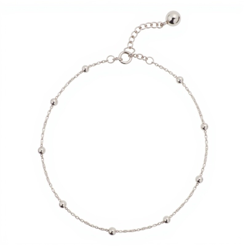 Tobillera Bolas-Plata 925-Sin Piedra-TO3001 sinpiedra
