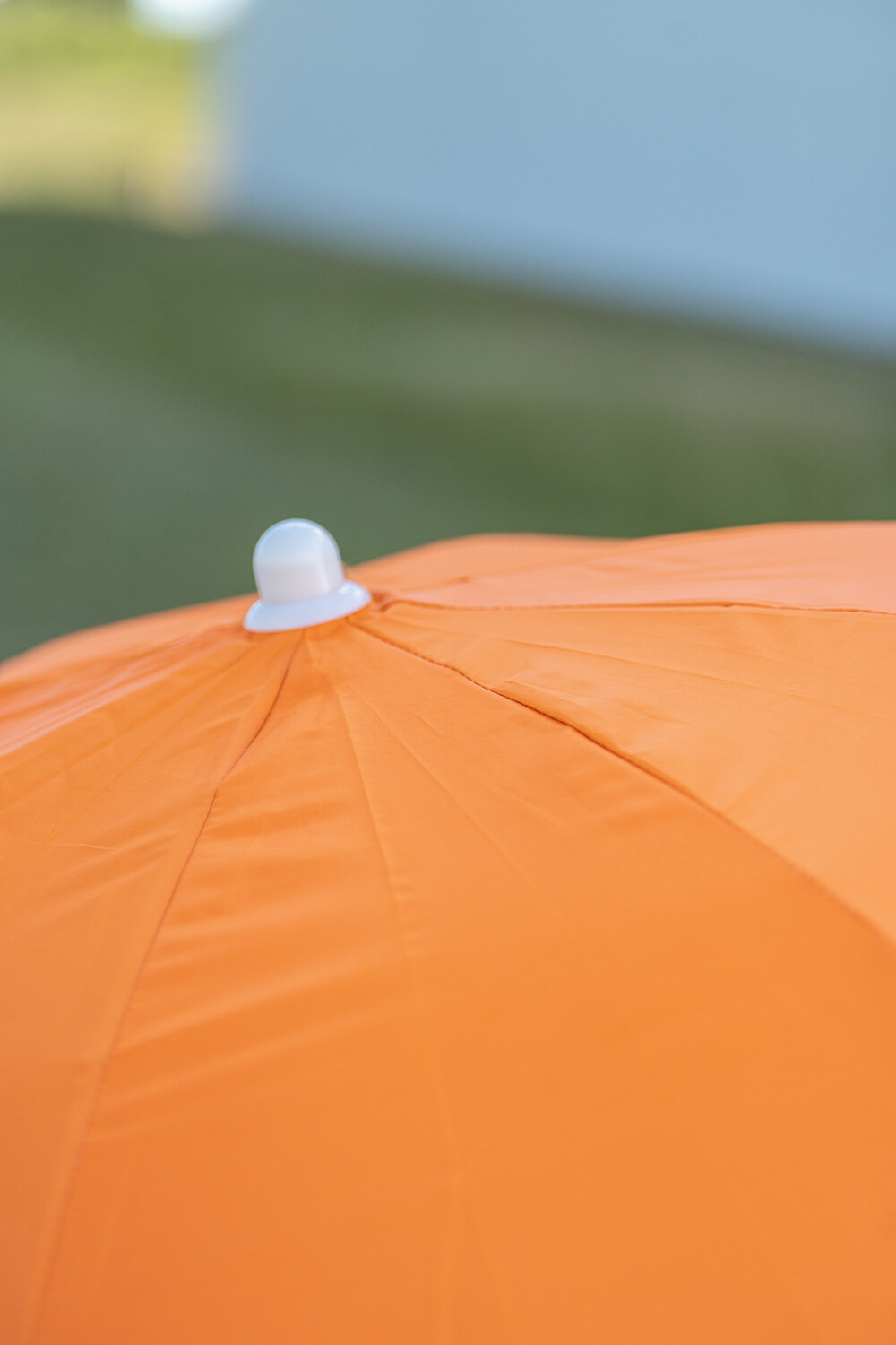 Sombrilla Playa Rayas Con Quiebre Naranja