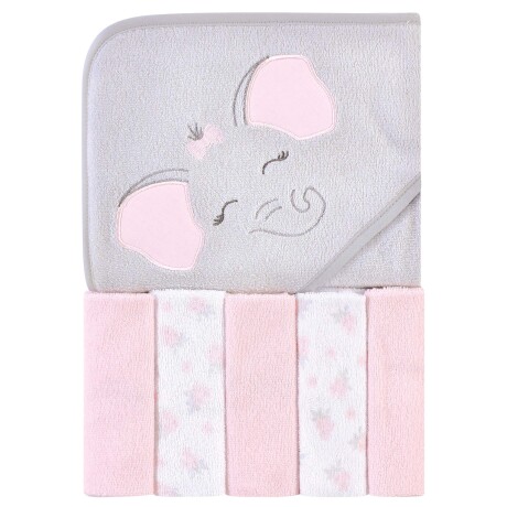 Toalla Infantil Hudson Baby Animales ROSA-ELEFANTE