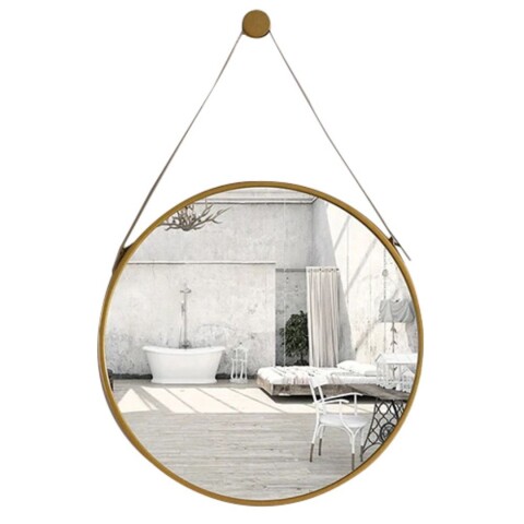 Espejos Redondo Marco Aluminio 60cm y Tira 60cm Dorado Espejos Redondo Marco Aluminio 60cm y Tira 60cm Dorado