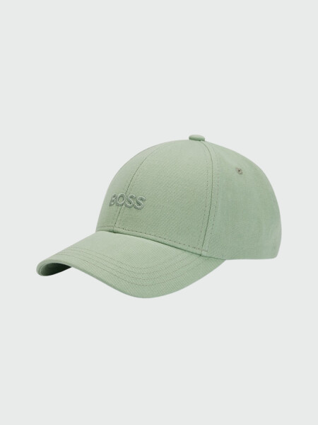 BOSS Gorra de Algodón Twill con Logo Bordado Verde