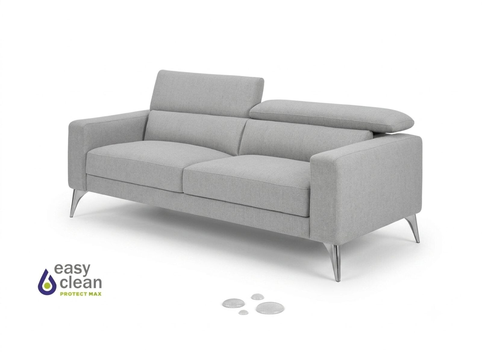 Sofá 3 cps MILO Easy Clean - Gris 