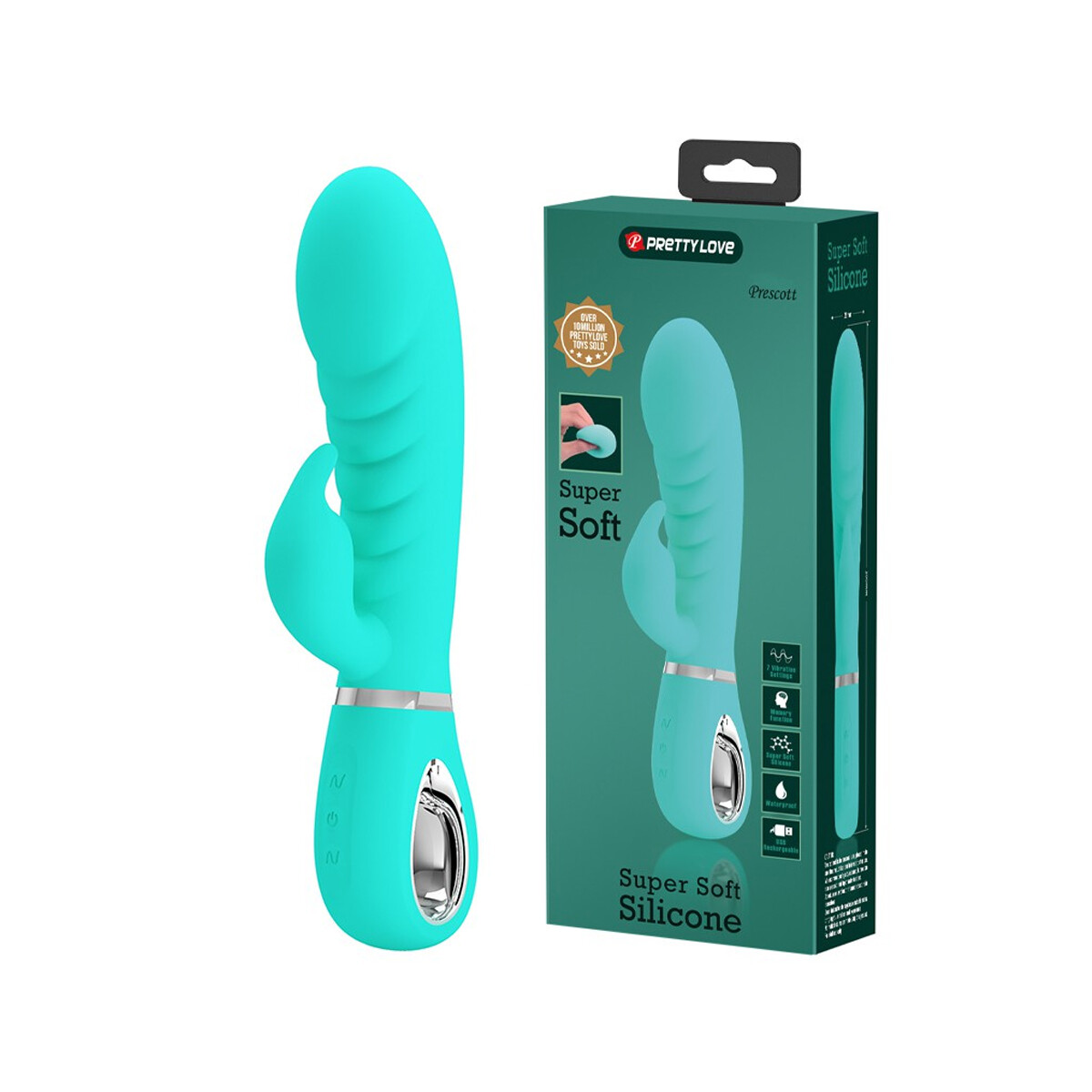 Vibrador Doble Estímulo Super Suave Pretty Love Prescott 