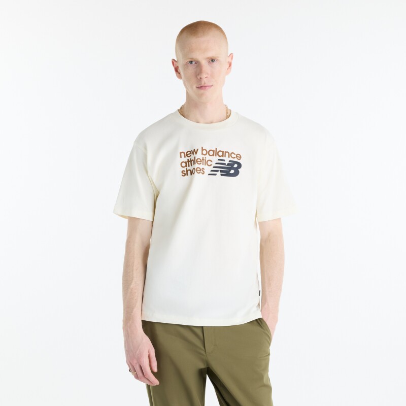 Remera New Balance de Hombre -Athletics Premium- MT51900AGA CHARCOAL HEATHER