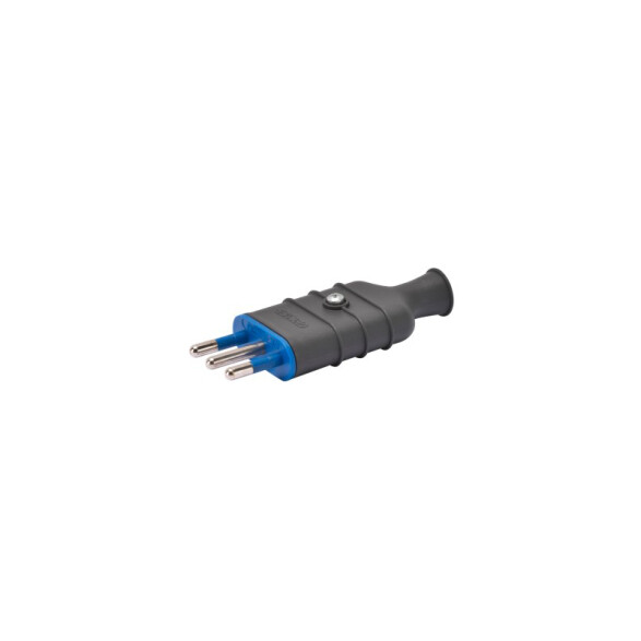 Ficha 3 en línea 10A 250Vac negra GC8004