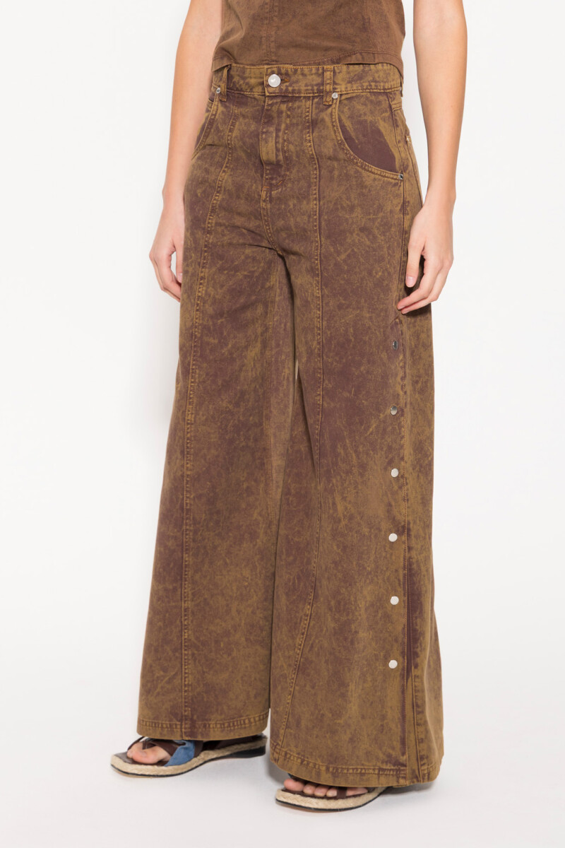 PANTALON STUDS Marron