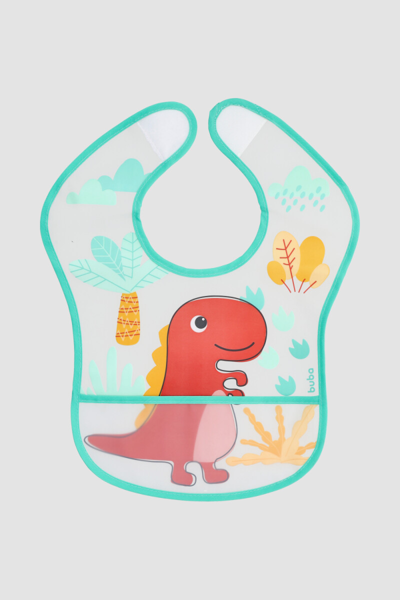 Babero impermiable dinosaurio Turquesa