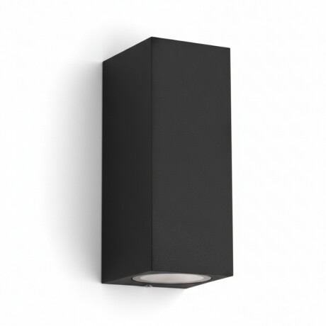 ARTEFACTO EXTERIOR MORITZ PARA ADOSAR EN PARED BIDIRECCIONAL 5W Artefacto Exterior LED Moritz Para Adosar Bidireccional 5W Negro
