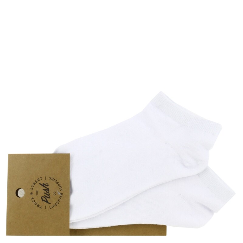 Medias de Hombre Push Media pack x2 solido black / white Blanco