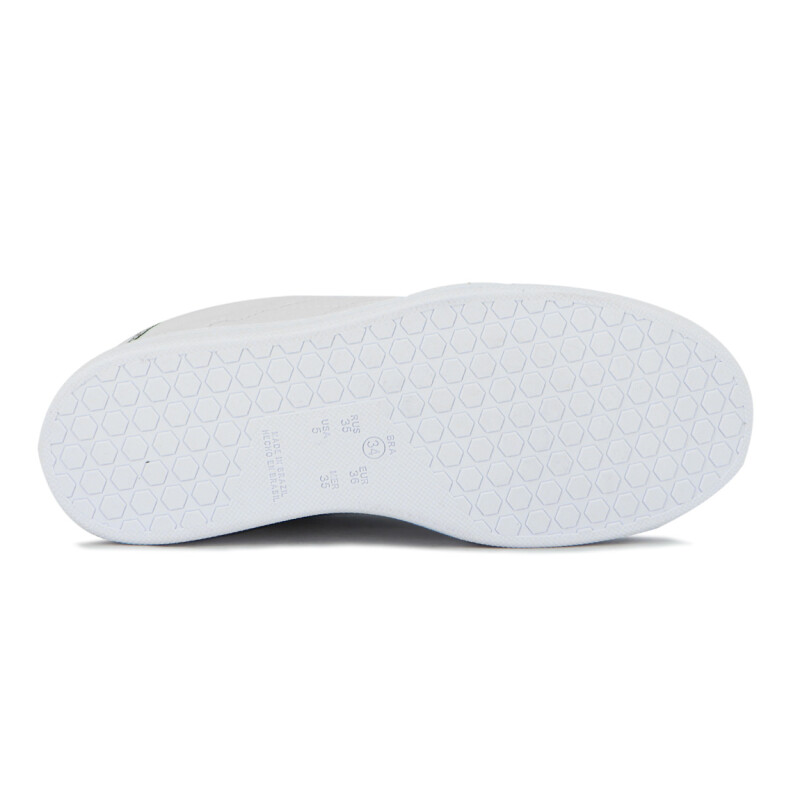 Comfortflex Champion Cuero Acordonado De Dama Blanco