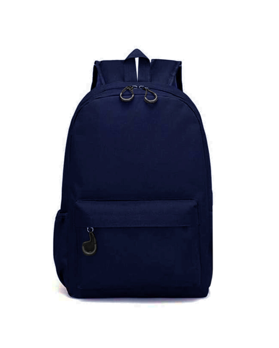 Mochila oxford c/porta botella - Azul Marino 