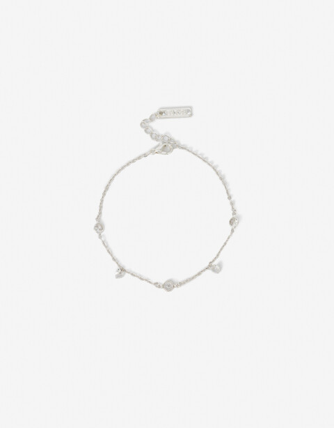 Pulseras Flexibles Strass Pulsera Flexible De Corazón Cubic - Plateado