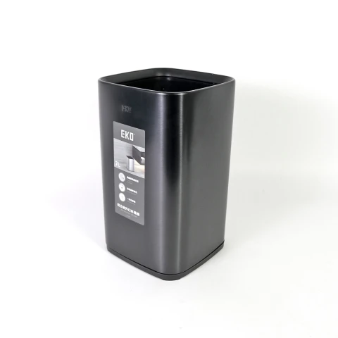 BASURERO INOX NEGRO 18X18X30.5CM Unica