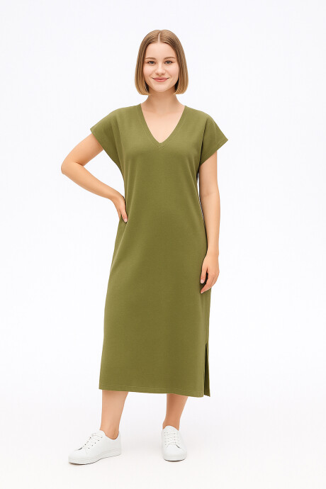 Vestido Boreas Verde Oliva Oscuro