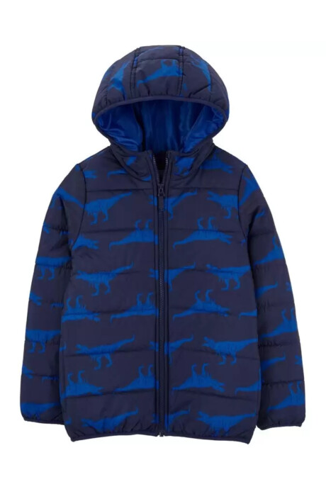 Campera resistente al agua, plegable, dino. Talles 2-4T Sin color