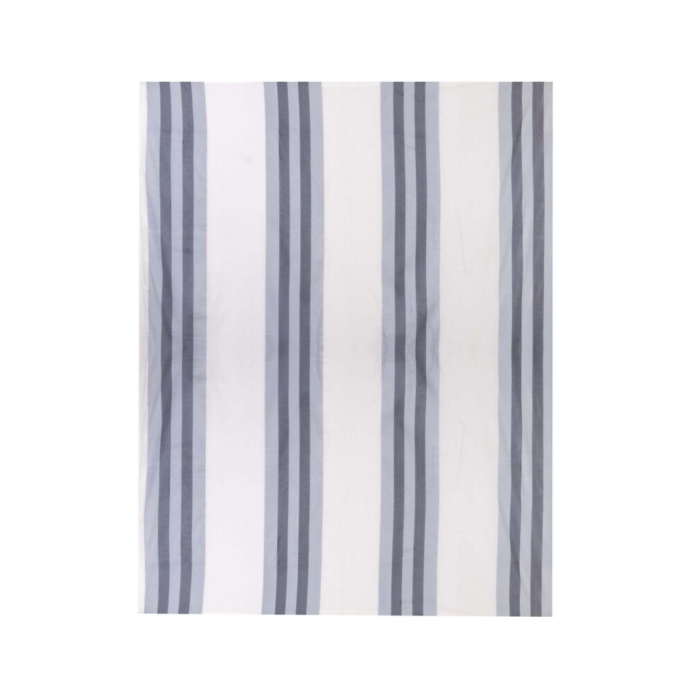 LONA PLAYA ALGODON BLANCO STRIPES VERTICAL BLANCO CELESTE