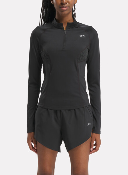 Running 1/4 zip Negro