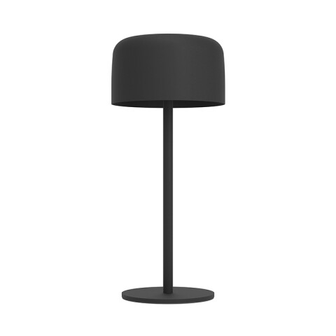 Lámpara de mesa negro solar-USB 2,8W cálido IP44 EG3670