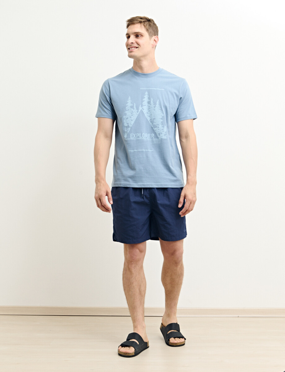 SHORT HARRINGTON LABEL - Azul Oscuro 