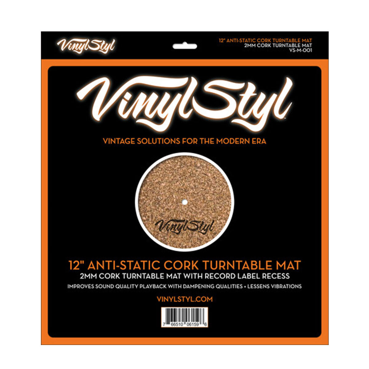 Vinyl Styl 12" Anti-static Cork Turntable Mat 