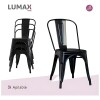 Pack 4 Sillas Tolix Lumax Varios Colores Negro