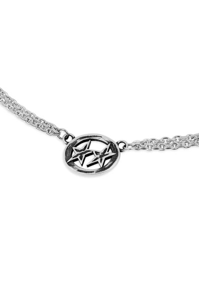 Icon Double Chain Necklace Plata