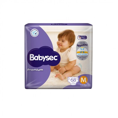 Pañales Babysec Premium Talle M 68 Uds. Pañales Babysec Premium Talle M 68 Uds.
