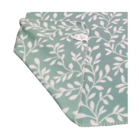 Frazada Polar 1 Plaza Home Class 150 x 240 cm 1655 HOJAS MENTA