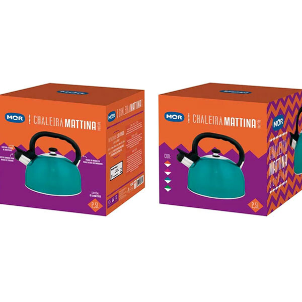 CALDERA ACERO INOXIDABLE 2.5 LTS. MATTINA MULTICOLOR