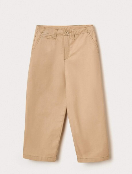 PANTALONES RECTOS DE SARGA BEIGE