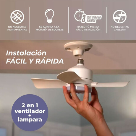 ACCESORIO INTERIOR - VENTILADOR DE TECHO 220V C/LUZ ROSCA LAMPARA COMUN - ACCESORIO INTERIOR - VENTILADOR DE TECHO 220V C/LUZ ROSCA LAMPARA COMUN -