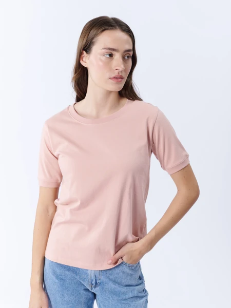 Remera manga corta básica Rosa