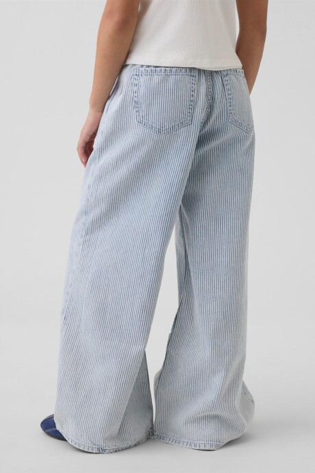 Jean Baggy Niña Railroad Strp Indigo