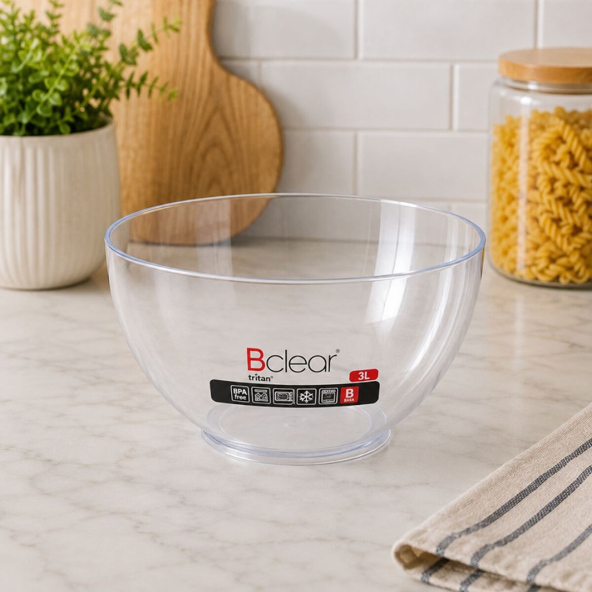 Bowl de Plastico Tritex Bclear Mediano 3 litros 23cm 