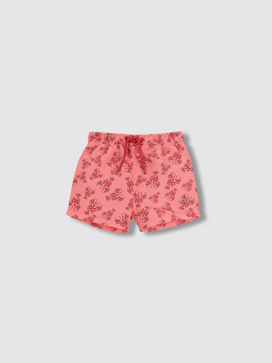 Bañador Estampado Langosta Rosa