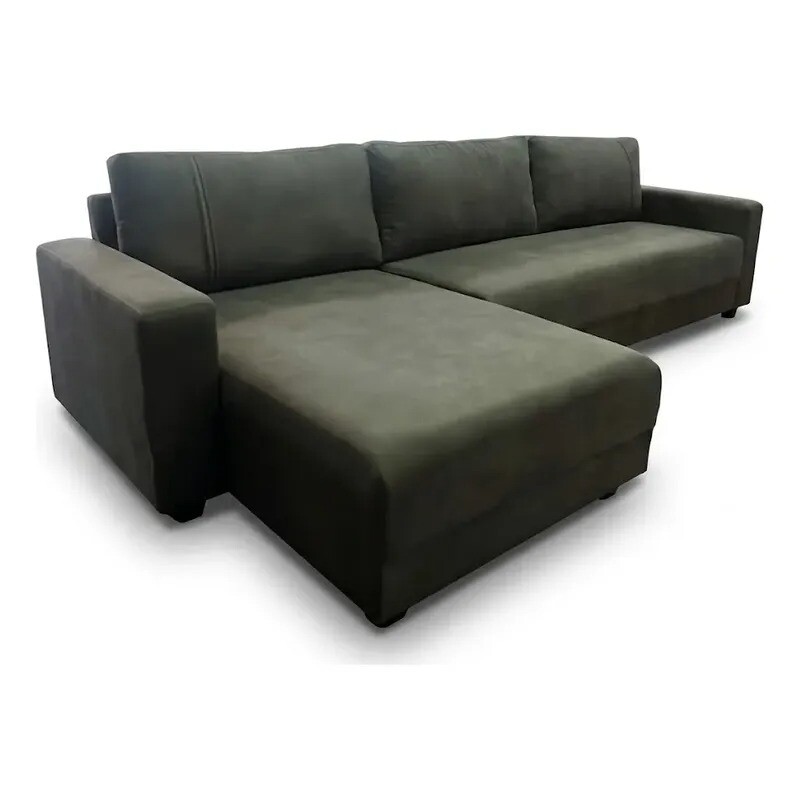 Sofá 3 Cuerpos + Chaise derecho - Tela Pet friendly gris Sofá 3 Cuerpos + Chaise derecho - Tela Pet friendly gris