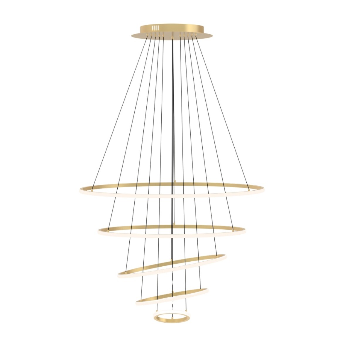 COLGANTE LED 80W ANILLOS 3000K GOLD 20+40+60+80+100CM 