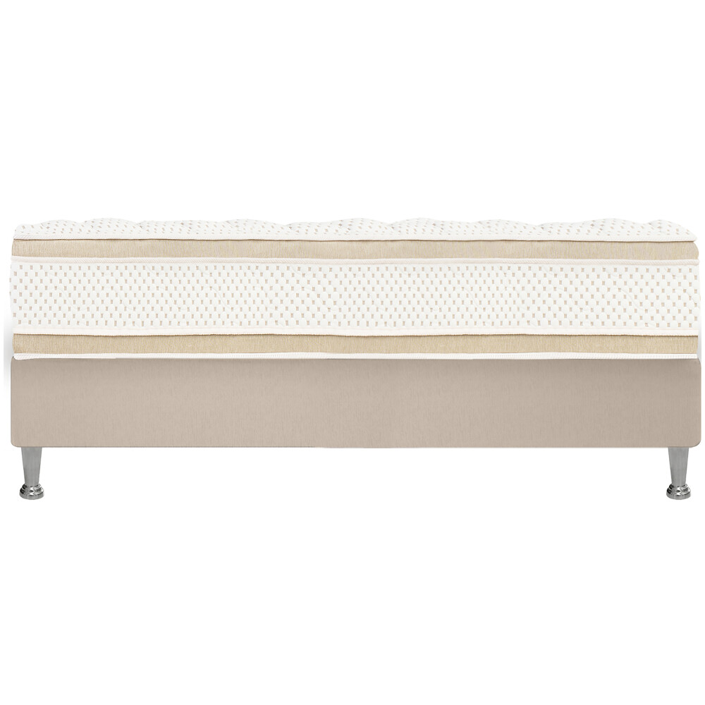 SOMMIER 2 PLAZAS ESPUMA ALTA DENSIDAD IVORY