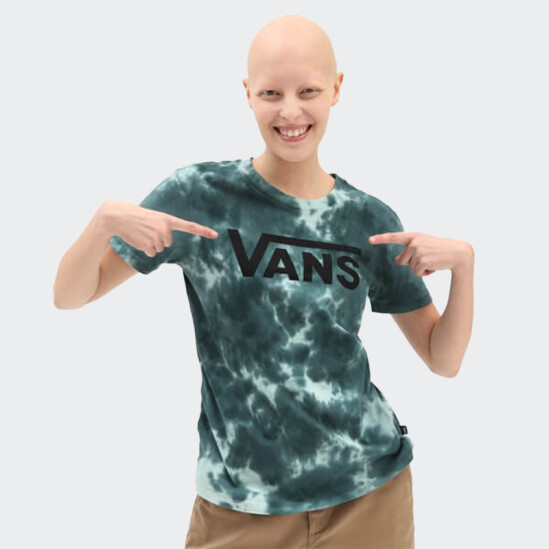 Remera Vans Cloud Wash Logo Verde
