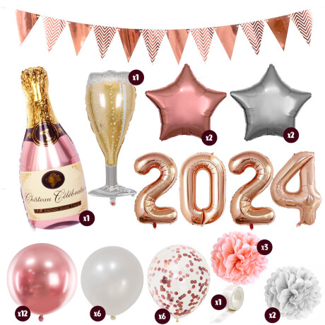 Set De Globos 44pcs Decoración Año Nuevo Navidad N°12 Set De Globos 44pcs Decoración Año Nuevo Navidad N°12