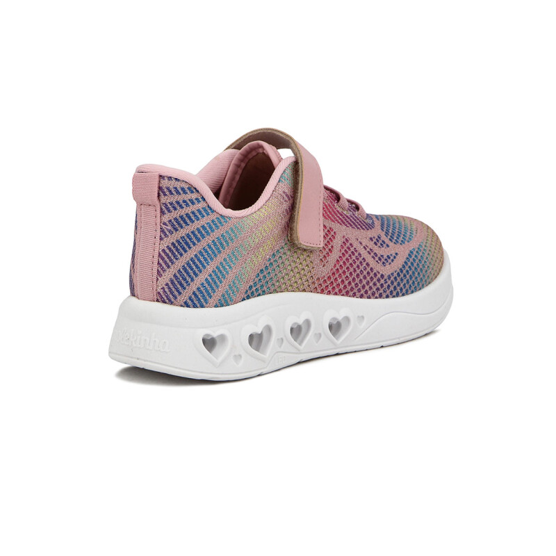 Molekinha Champion Deportivo C/velcro C/luces Rosa Claro-multicolor