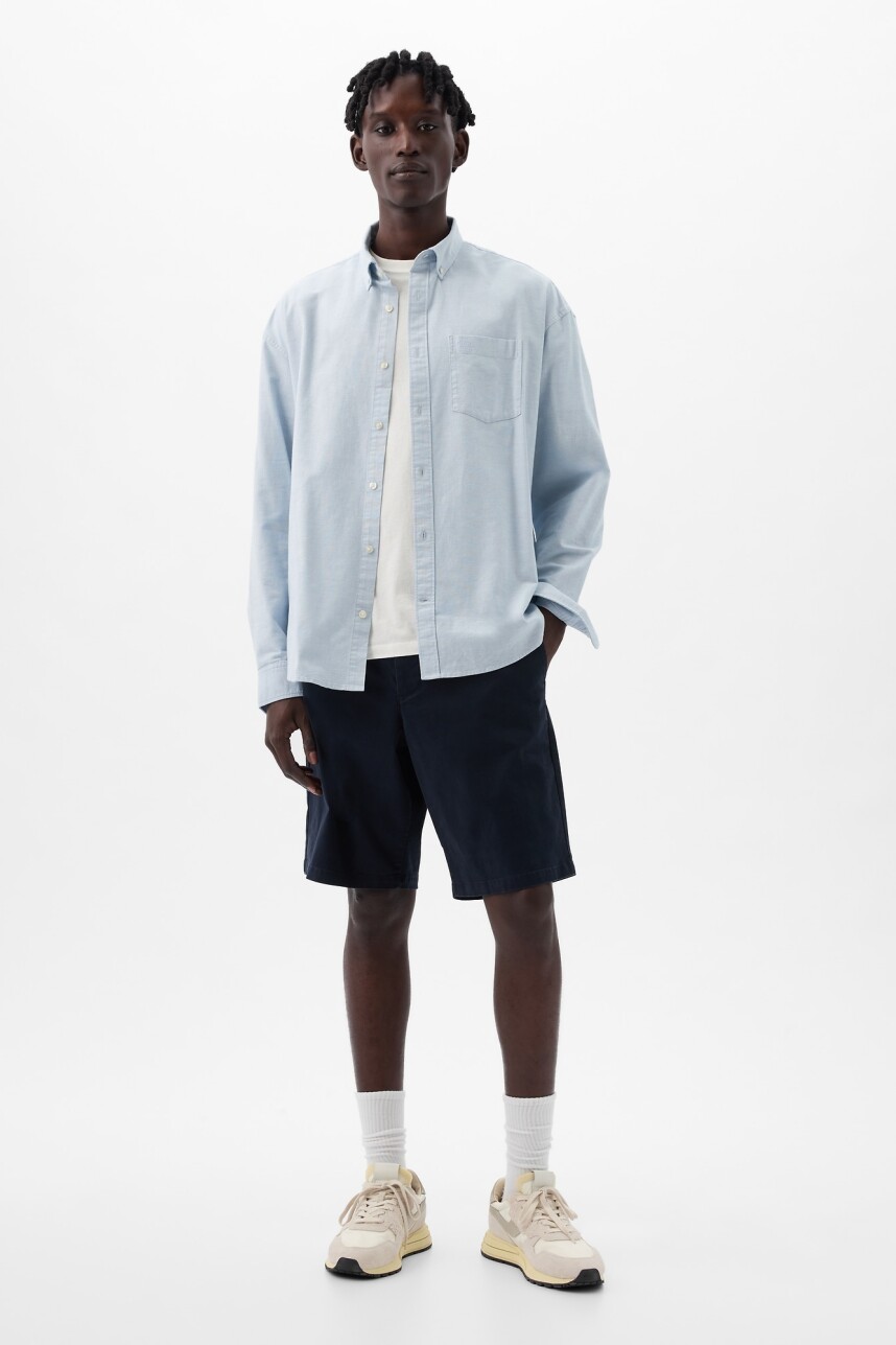 Camisa Oxford Big Shirt Hombre Light Blue
