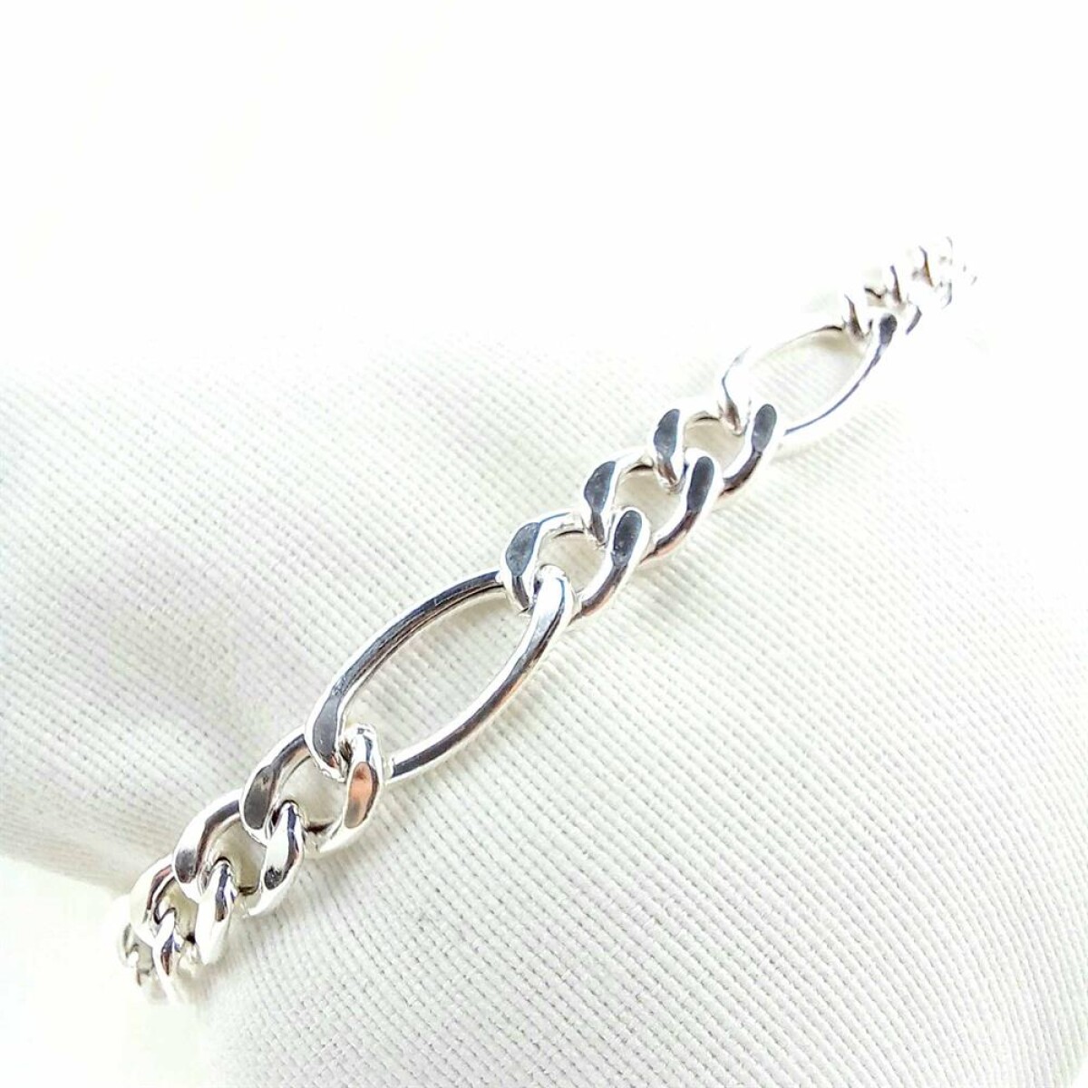 Pulsera de plata 925. Modelo, FIGARO, MACIZA 