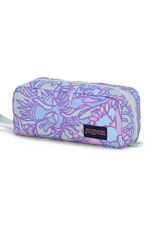 CARTUCHERA JANSPORT PERFECT POUCH FLUID FLORAL PASTEL LILAC