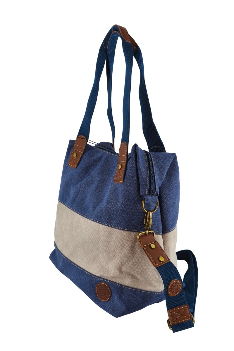 Bolso cartera lona azul