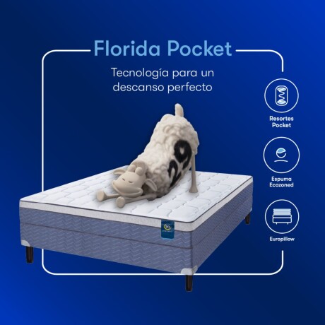 Conjunto Sommier Florida - King 1.80 x 2.00