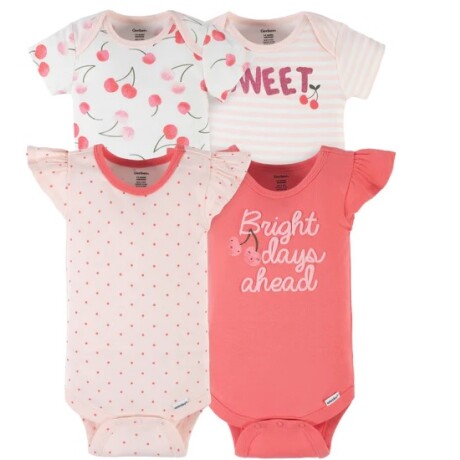 Set x4 Bodies manga corta cherries