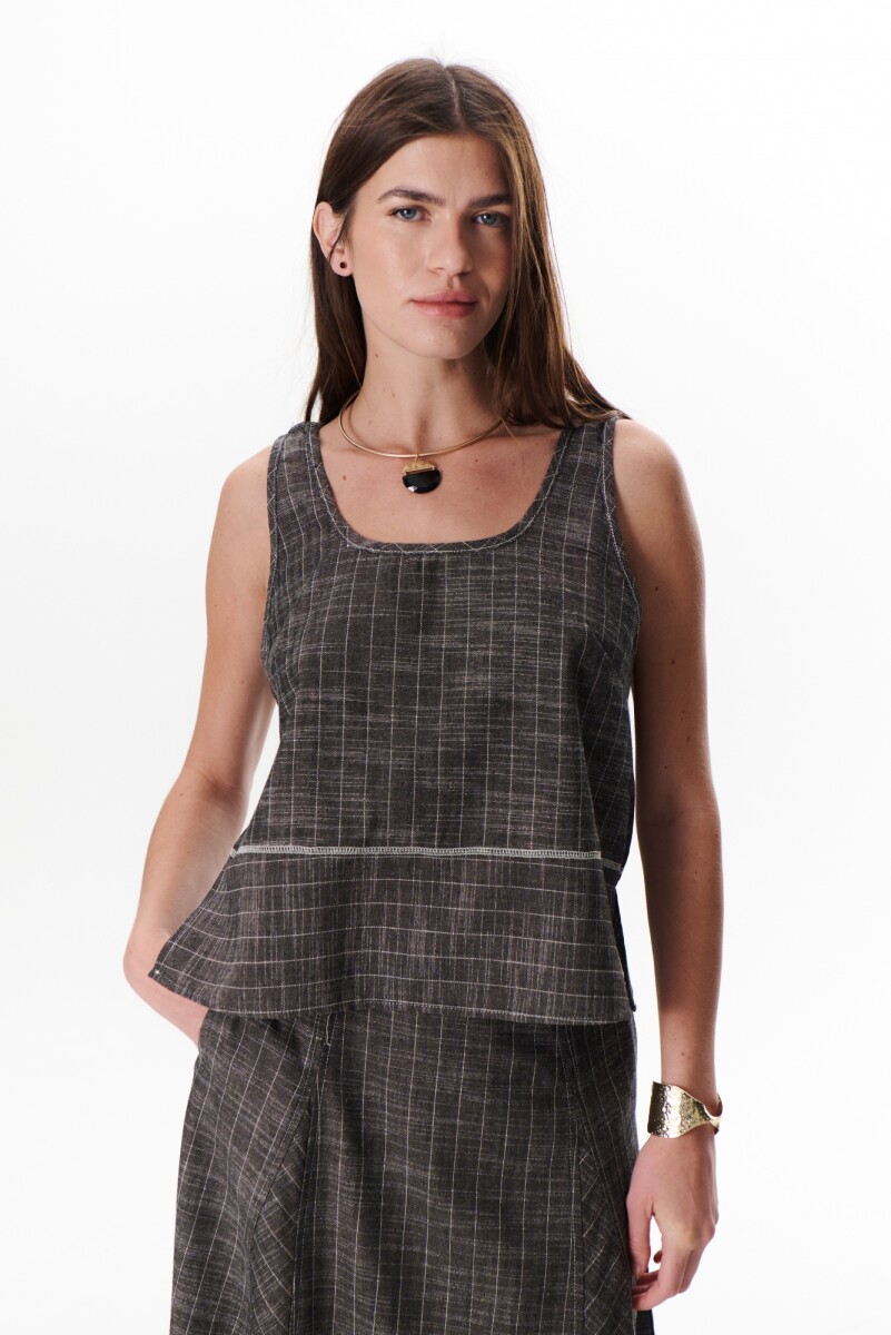 TOP LINO RAYA - NEGRO 